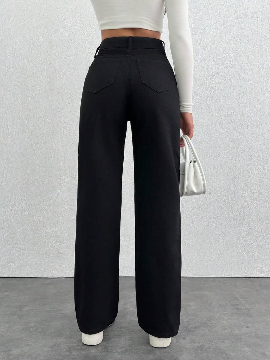 SHEIN CZARNE SPODNIE JEANS S06__S