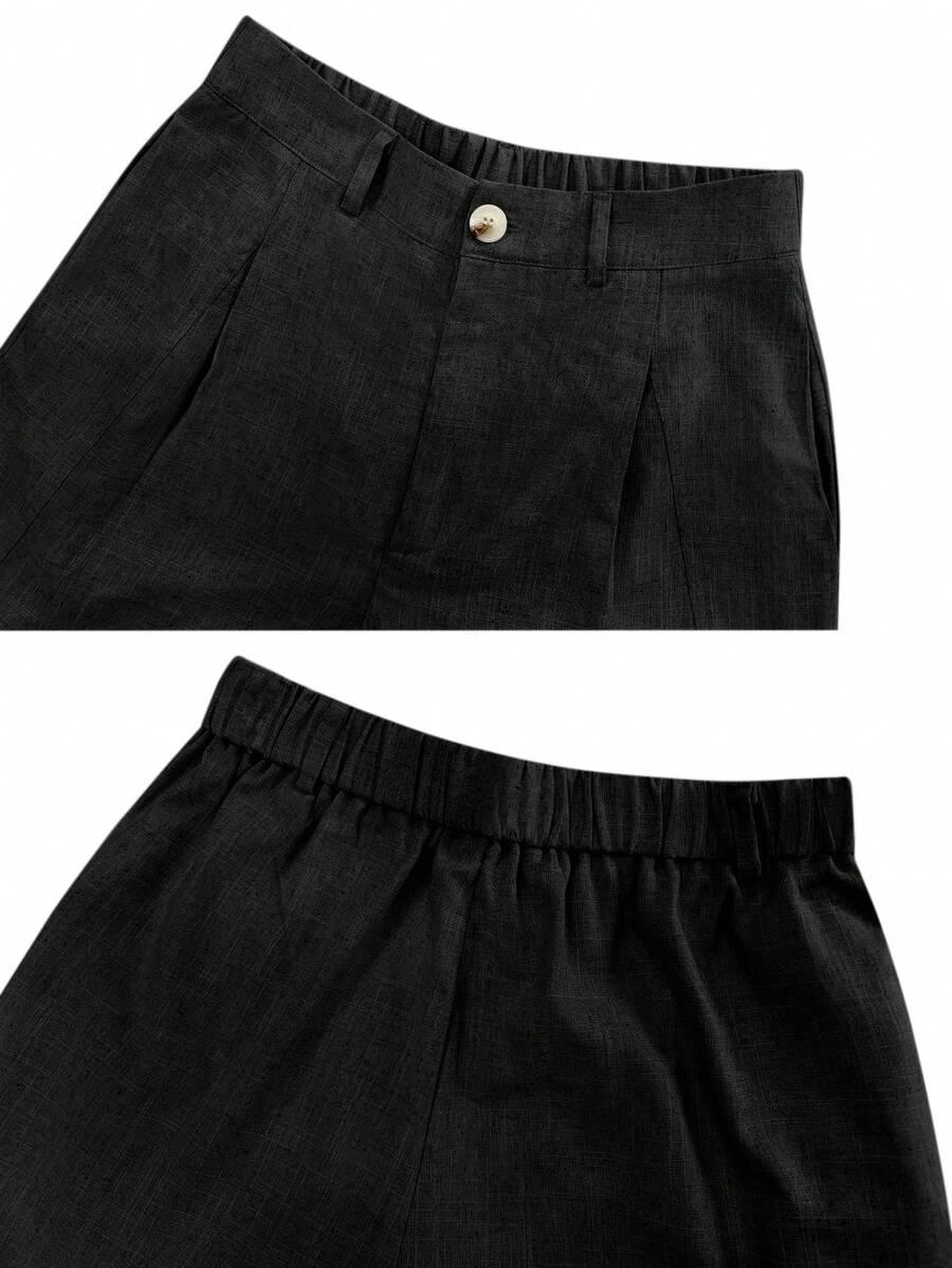 SHEIN CZARNE SPODENKI CASUAL PK01__M