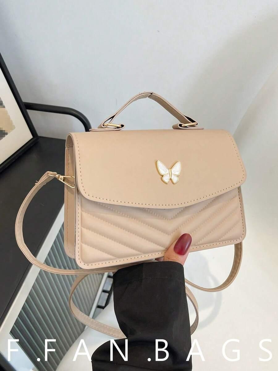 SHEIN BEŻOWA TOREBKA IMITACJA SKÓRY S07__21X6X15
