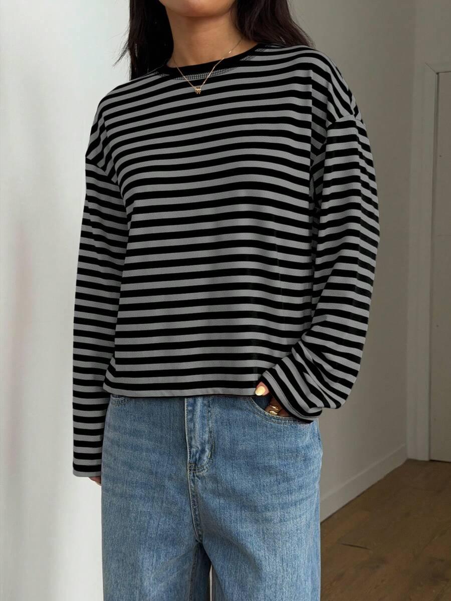 SHEIN BLUZKA Z DŁUGIM RĘKAWEM S06__M