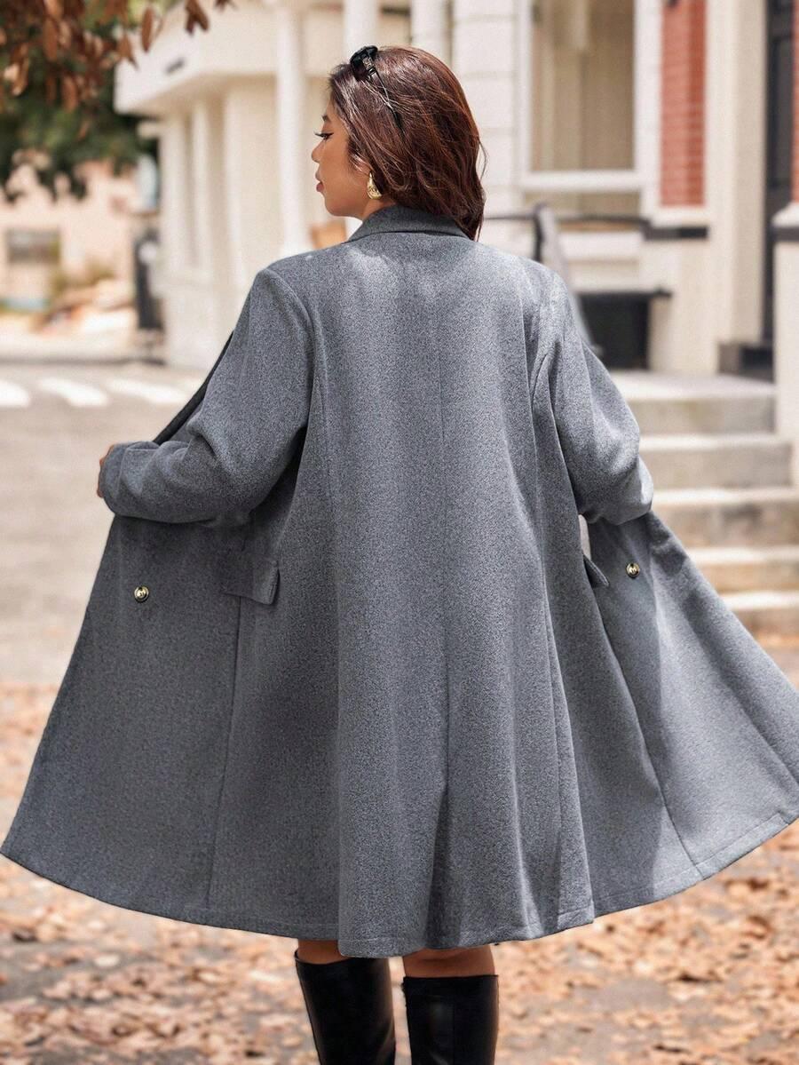 SHEIN SZARY KLASYCZNY PŁASZCZ W01__52