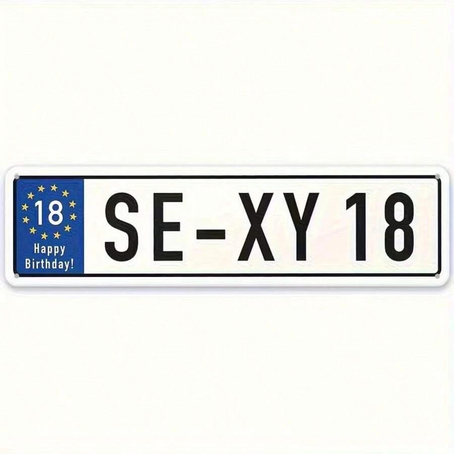 SHEIN METALOWA DEKORACYJNA TABLICA S07__10X40CM