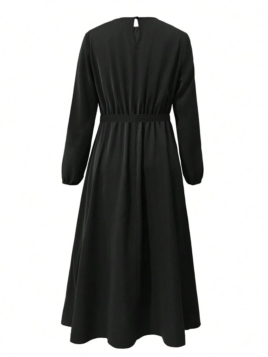 SHEIN CZARNA MAXI SUKIENKA S09__L