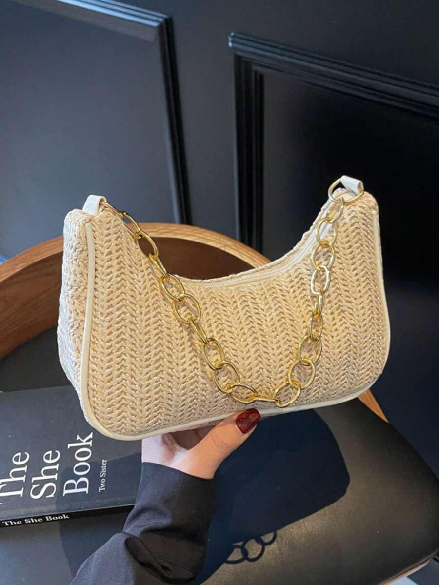 SHEIN BEŻOWA TOREBKA NA RAMIĘ S07__20X14