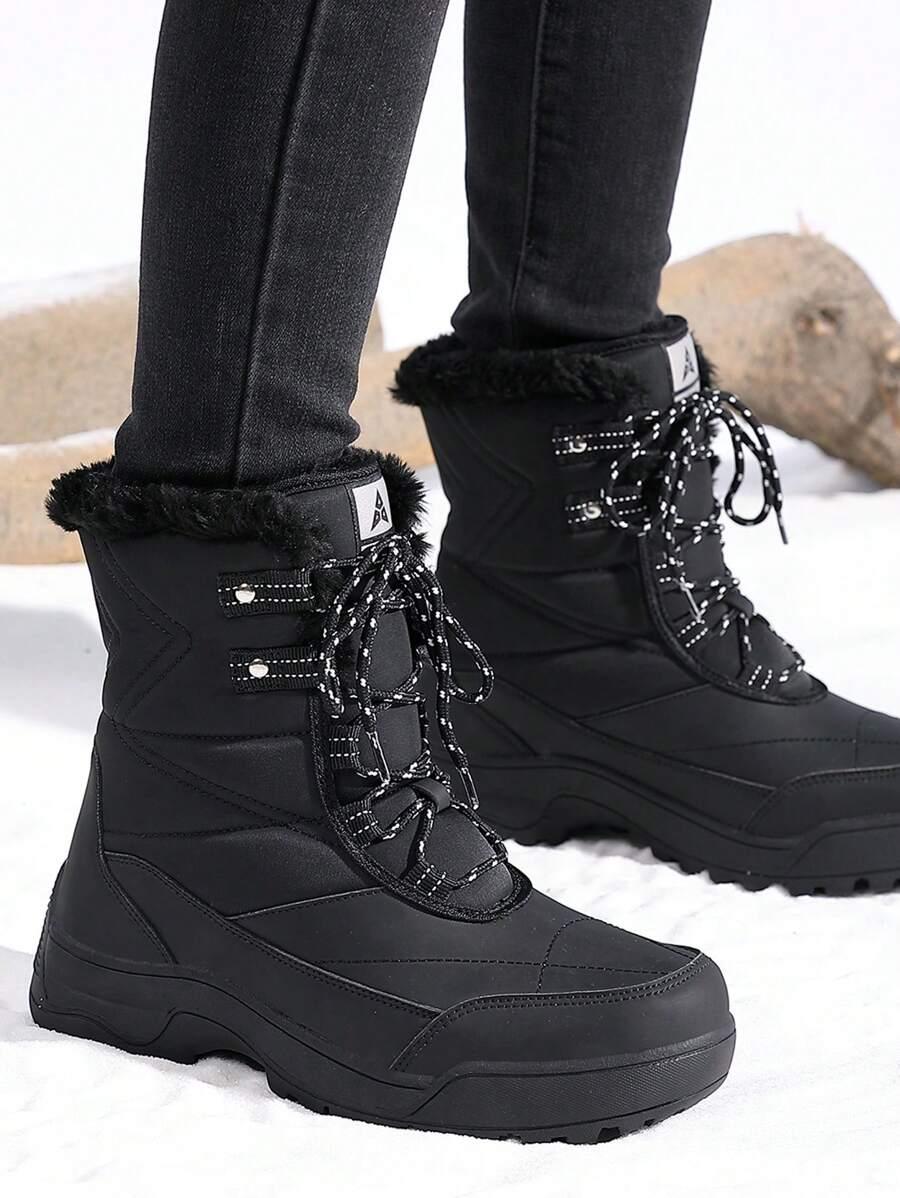 SHEIN CZARNE SZNUROWANE ŚNIEGOWCE W01__42