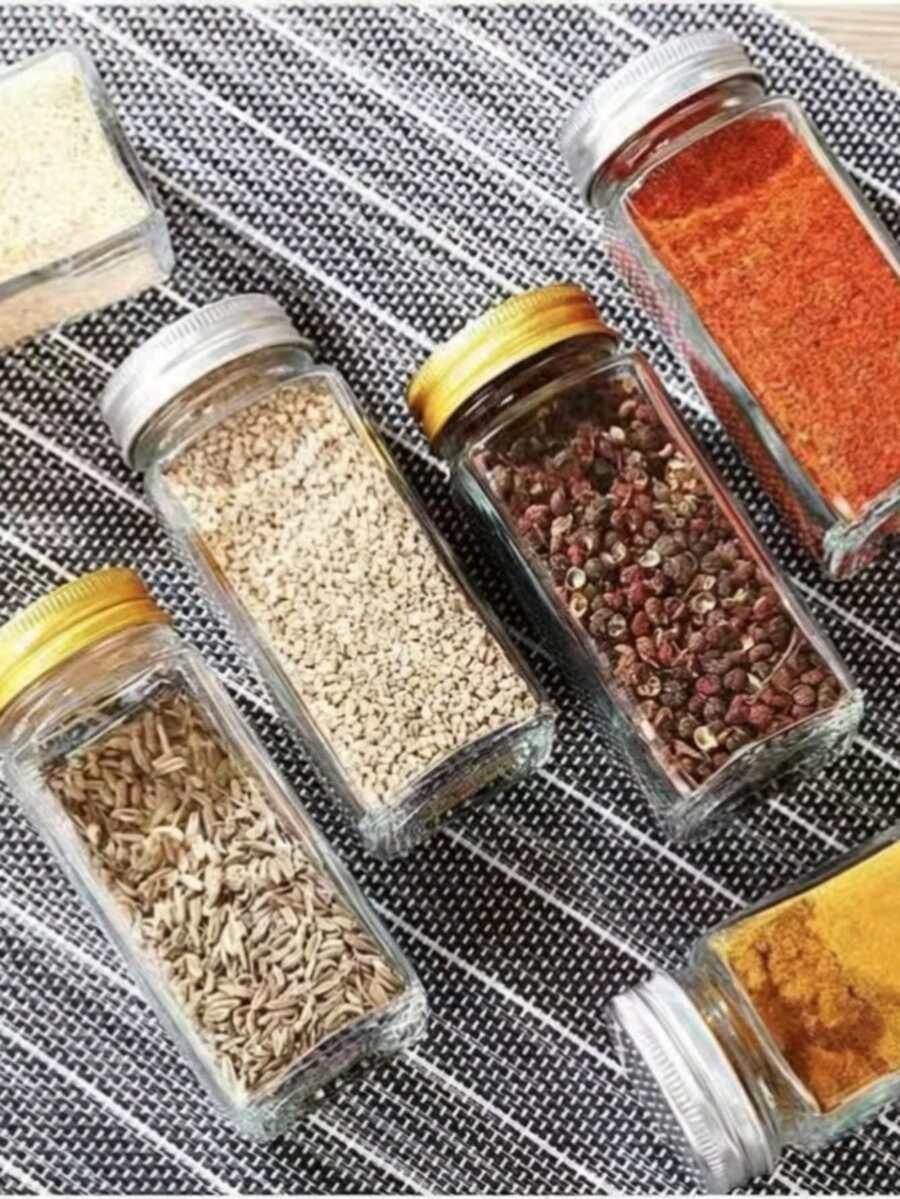 SHEIN SZKLANE POJEMNIKI NA PRZYPRAWY 12-PACK S07__120ML