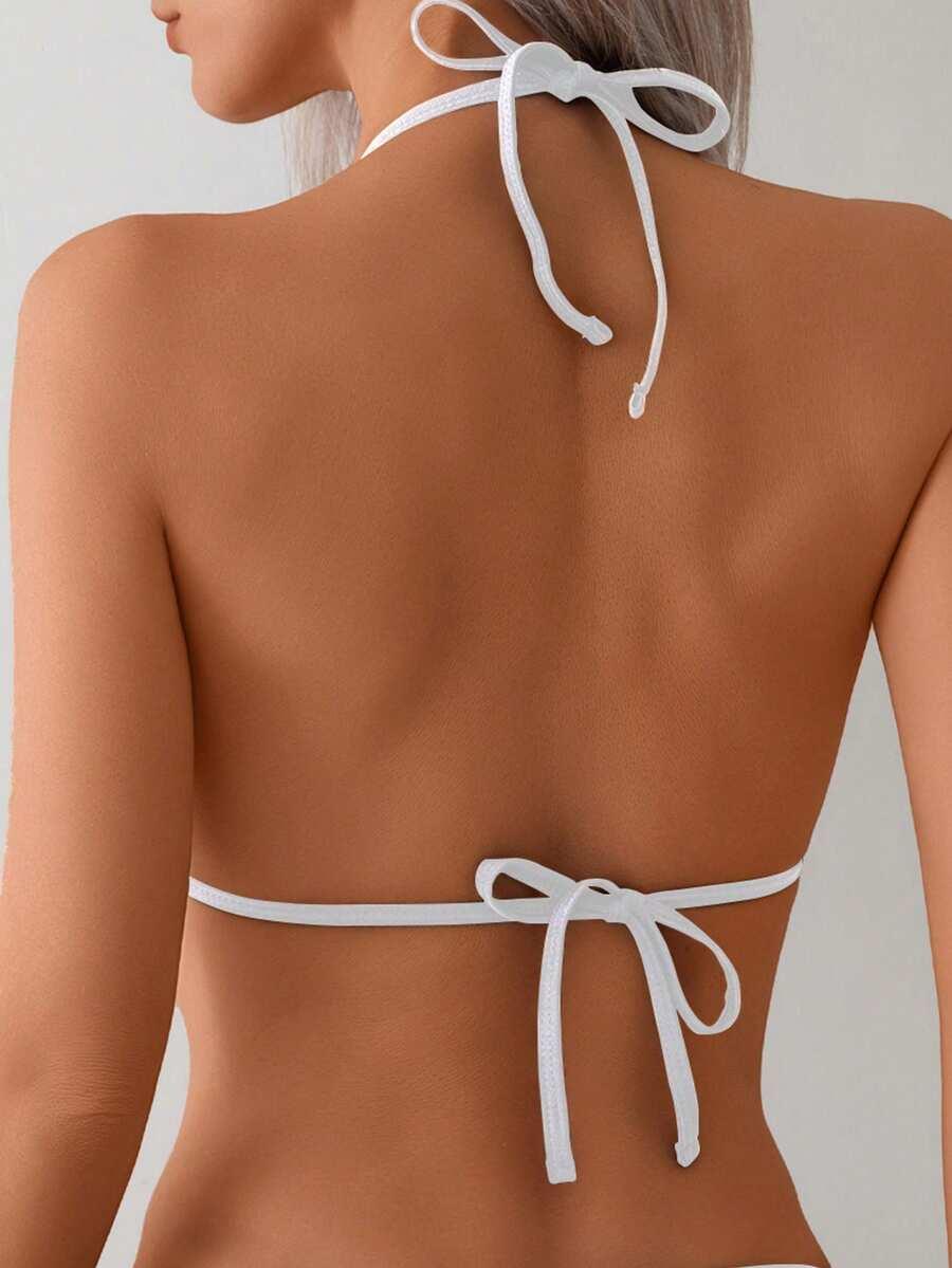 SHEIN BIAŁY DWUCZĘŚCIOWY STRÓJ KĄPIELOWY S09__S