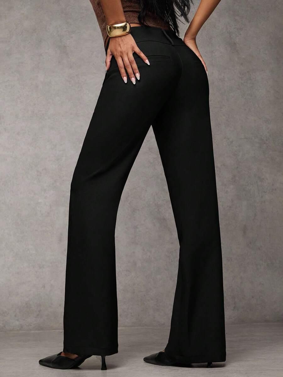 SHEIN CZARNE PROSTE SPODNIE S06__XXS