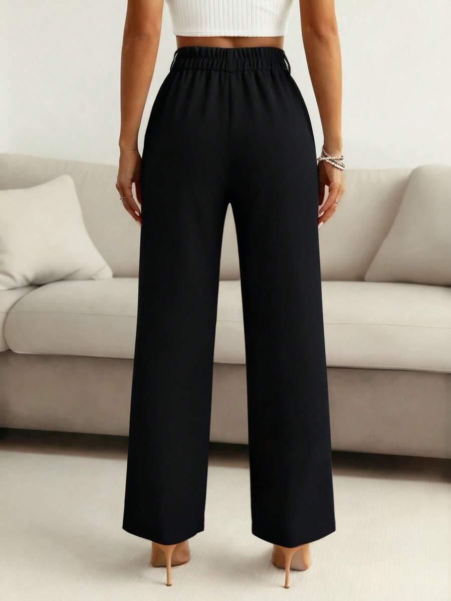 SHEIN CZARNE SPODNIE CASUAL S06__M