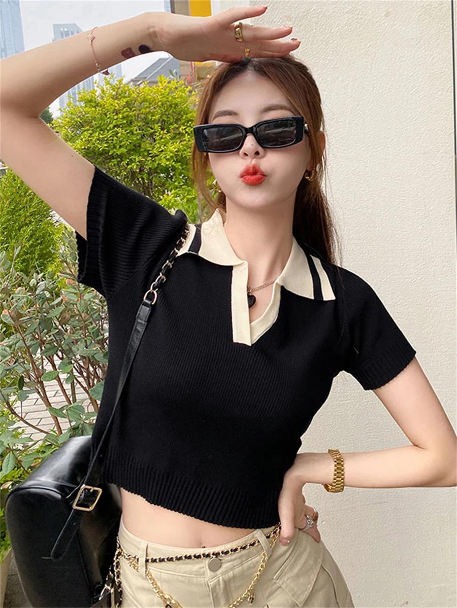 SHEIN KOSZULKA POLO KONTRAST S06__M