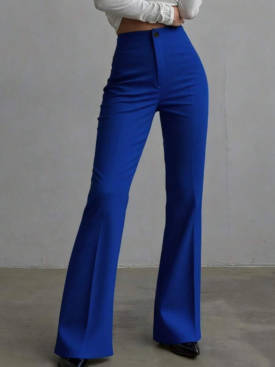SHEIN NIEBIESKIE SPODNIE PROSTA NOGAWKA S06__L