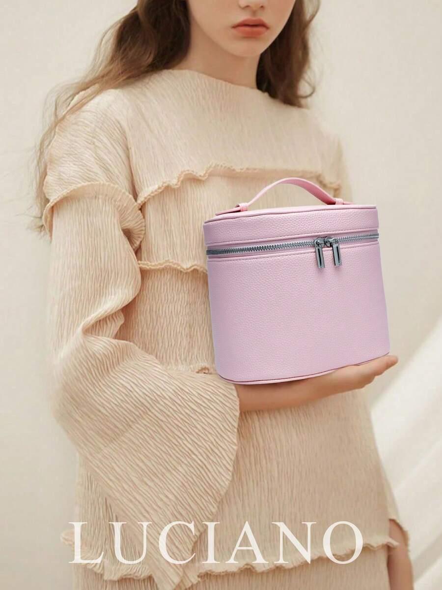 SHEIN RÓŻOWA KOSMETYCZKA ZAMEK S07__14X15X20CM