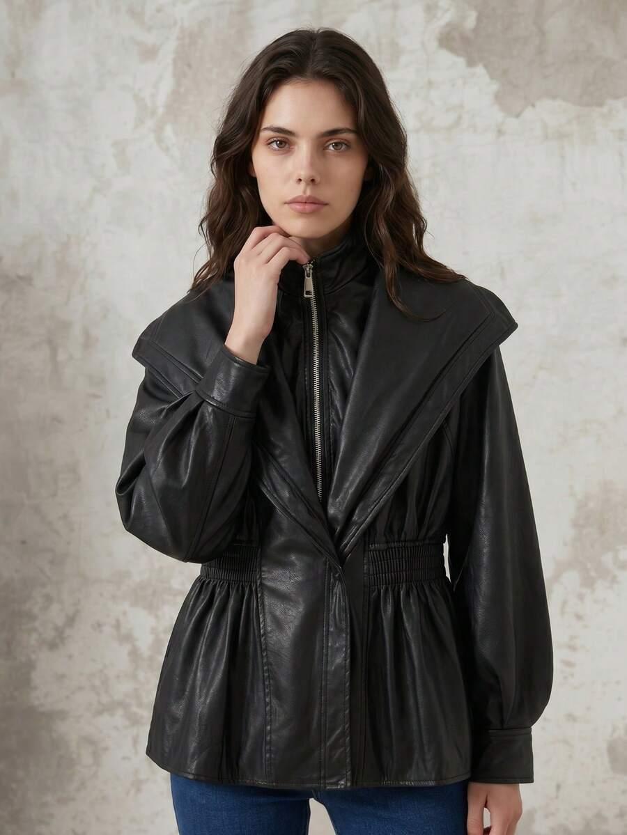 SHEIN CZARNA KURTKA ZAMEK S06__S