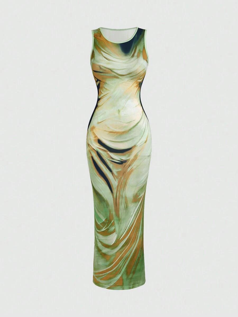 SHEIN MAXI SUKIENKA BEZ RĘKAWÓW S09__M