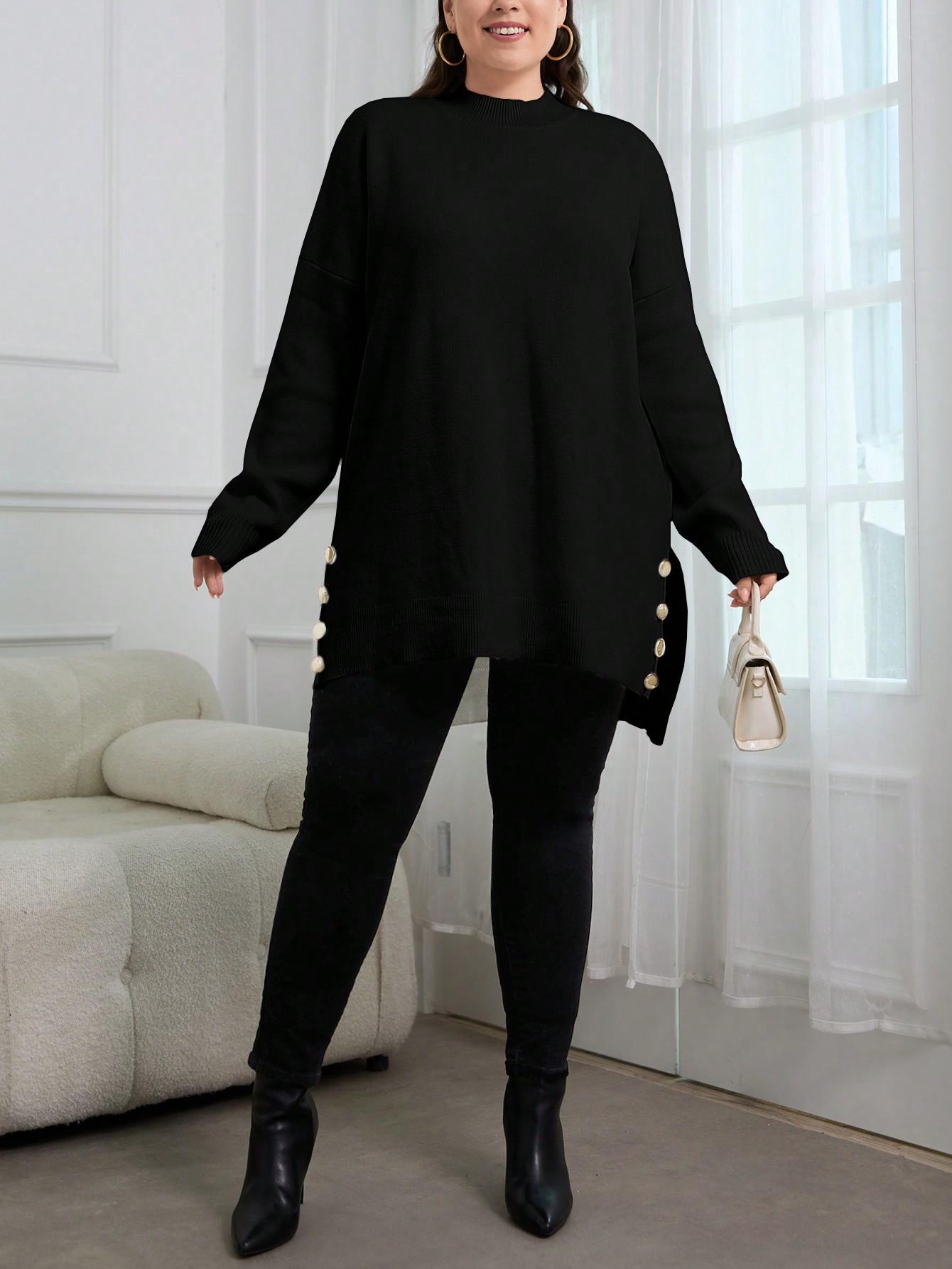 SHEIN CZARNA SUKIENKA DZIANINOWA S06__48