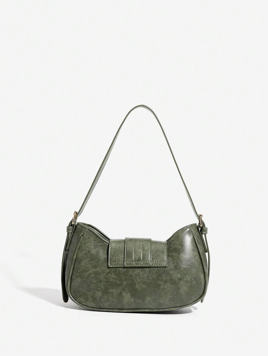 SHEIN ZIELONA TOREBKA IMITACJA SKÓRY S07__7X14X25CM
