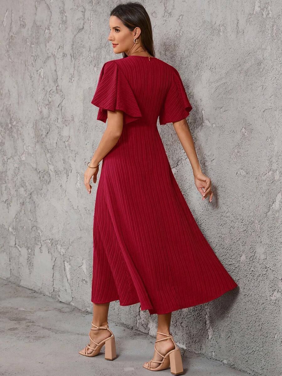 SHEIN CZERWONA MIDI SUKIENKA S06__M