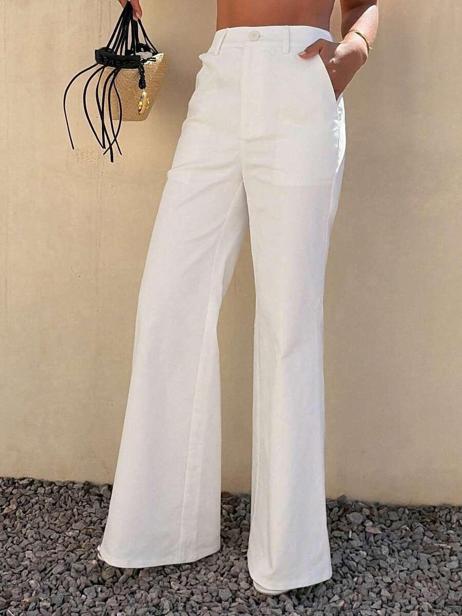 DAZY BIAŁE SPODNIE JEANS S06__L