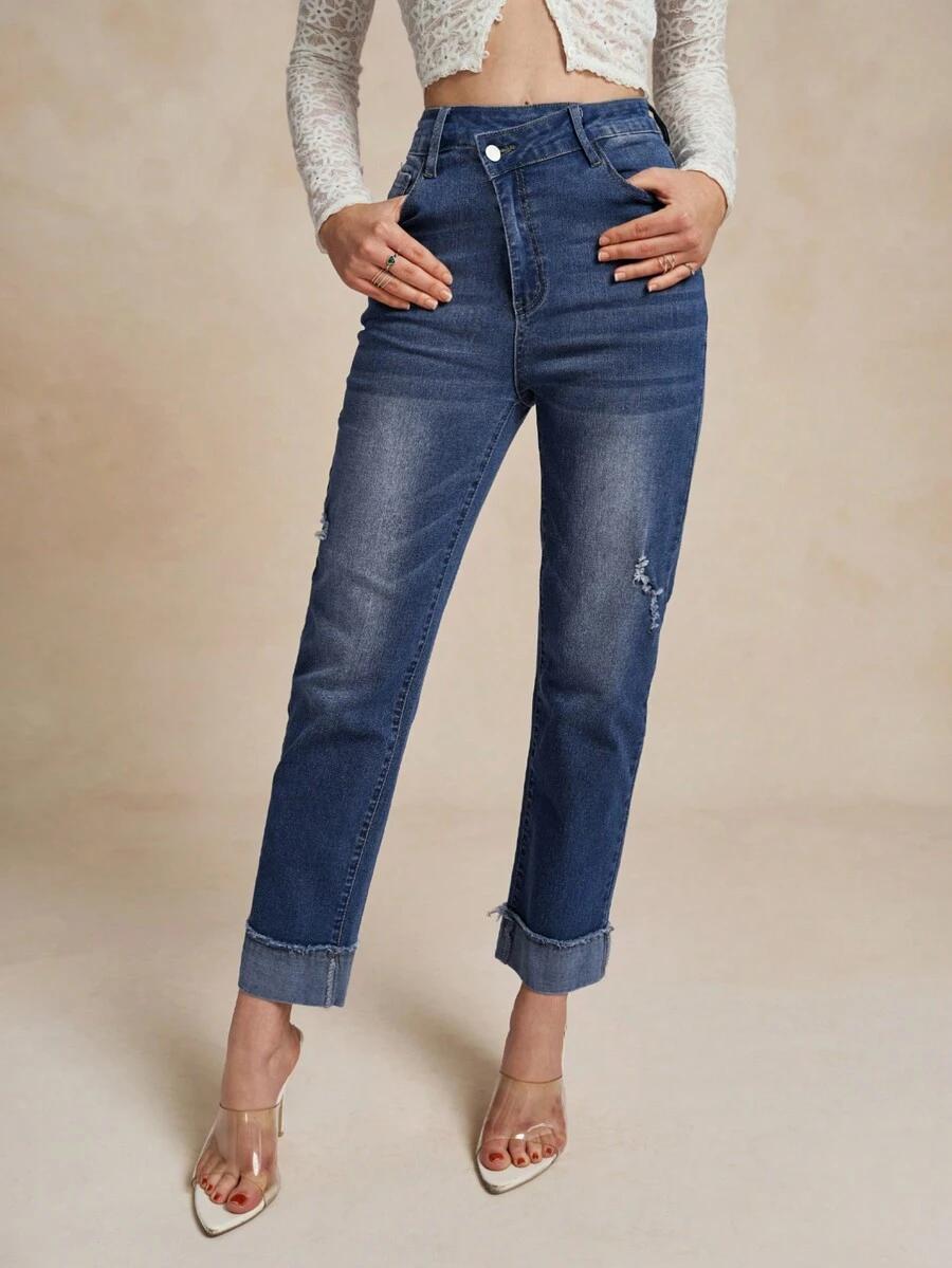 SHEIN NIEBIESKIE SPODNIE JEANS S06__XXL