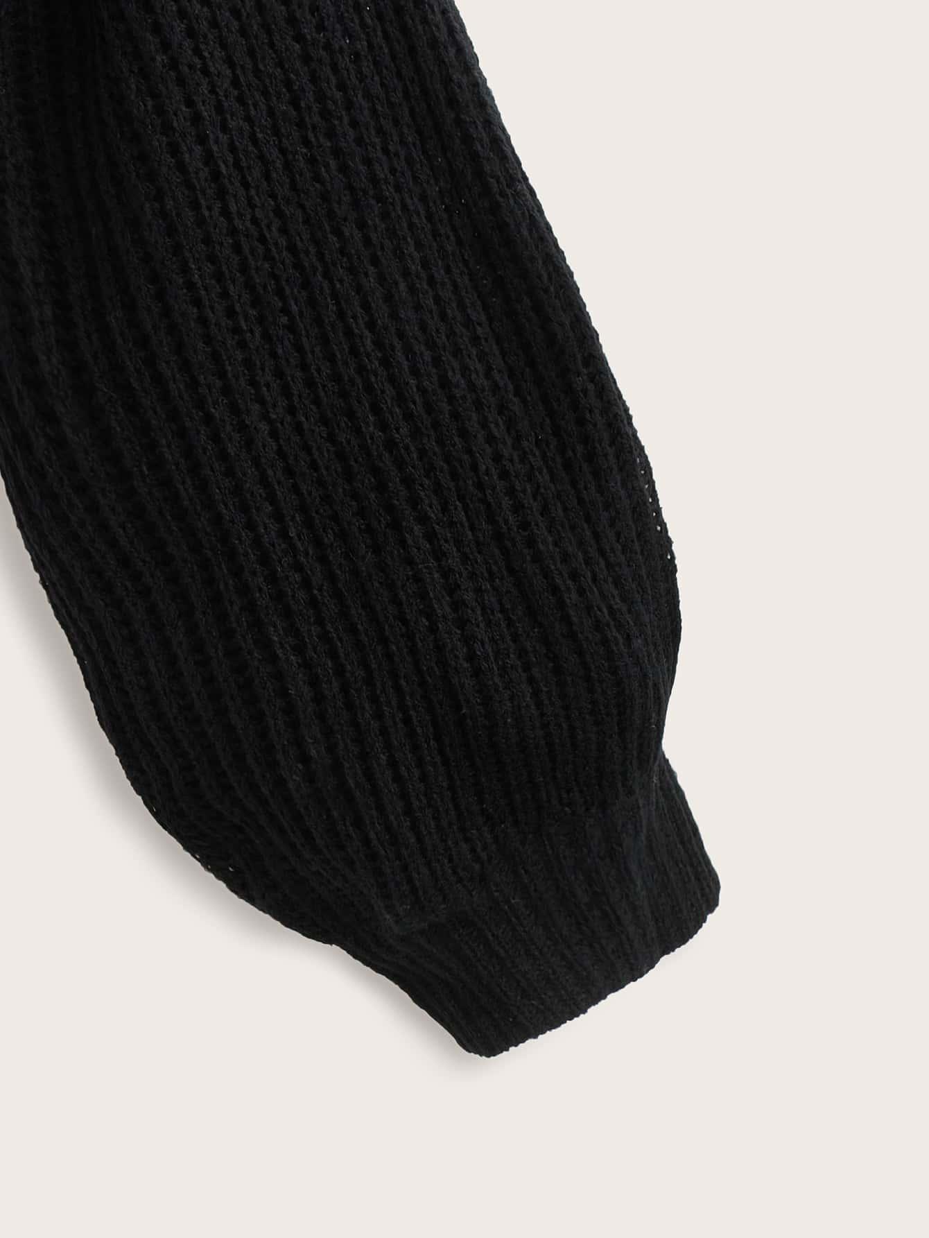 SHEIN CZARNY SWETER GUZIKI S06__M