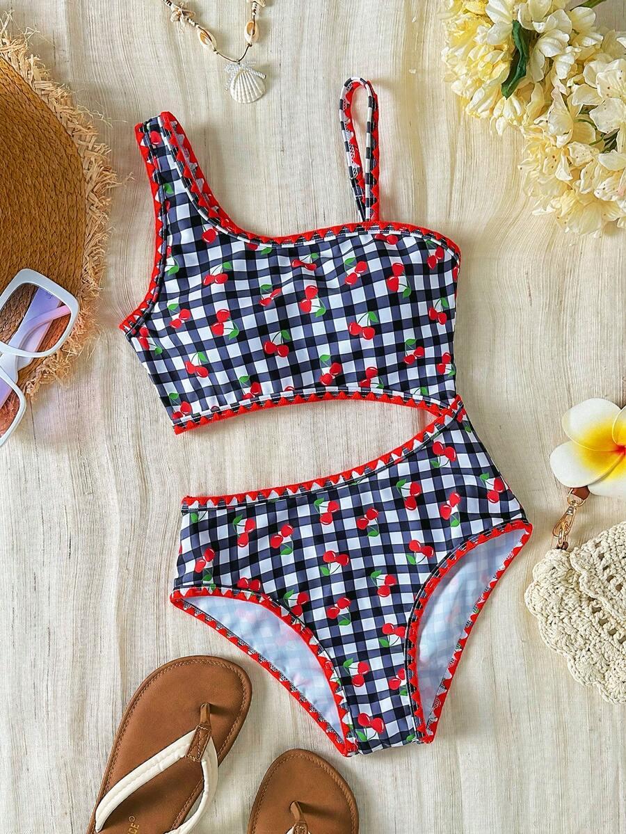 SHEIN JEDNOCZĘŚCIOWY STRÓJ KĄPIELOWY S09__128-134
