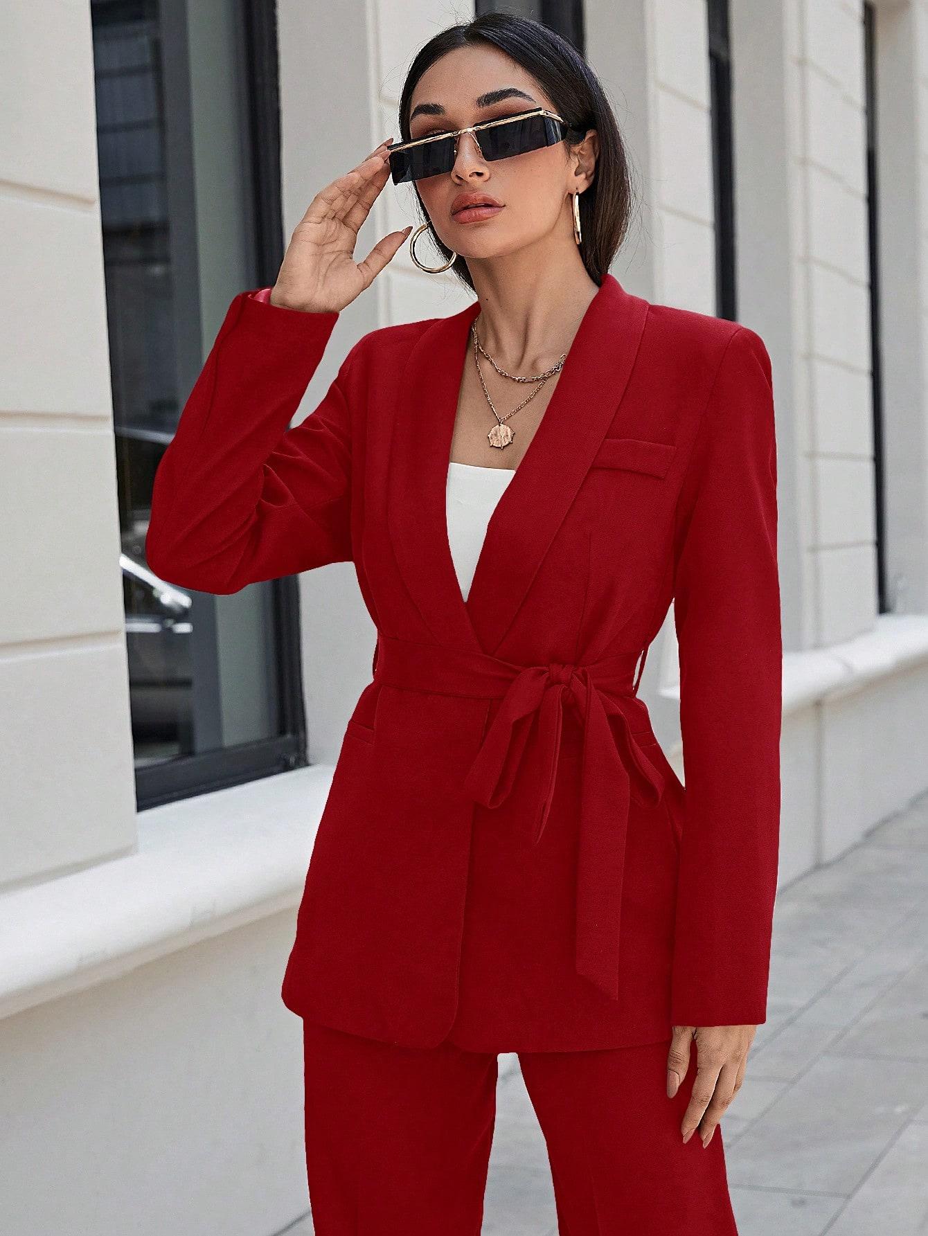 SHEIN MARYNARKA SPODNIE KOMPLET S09__L