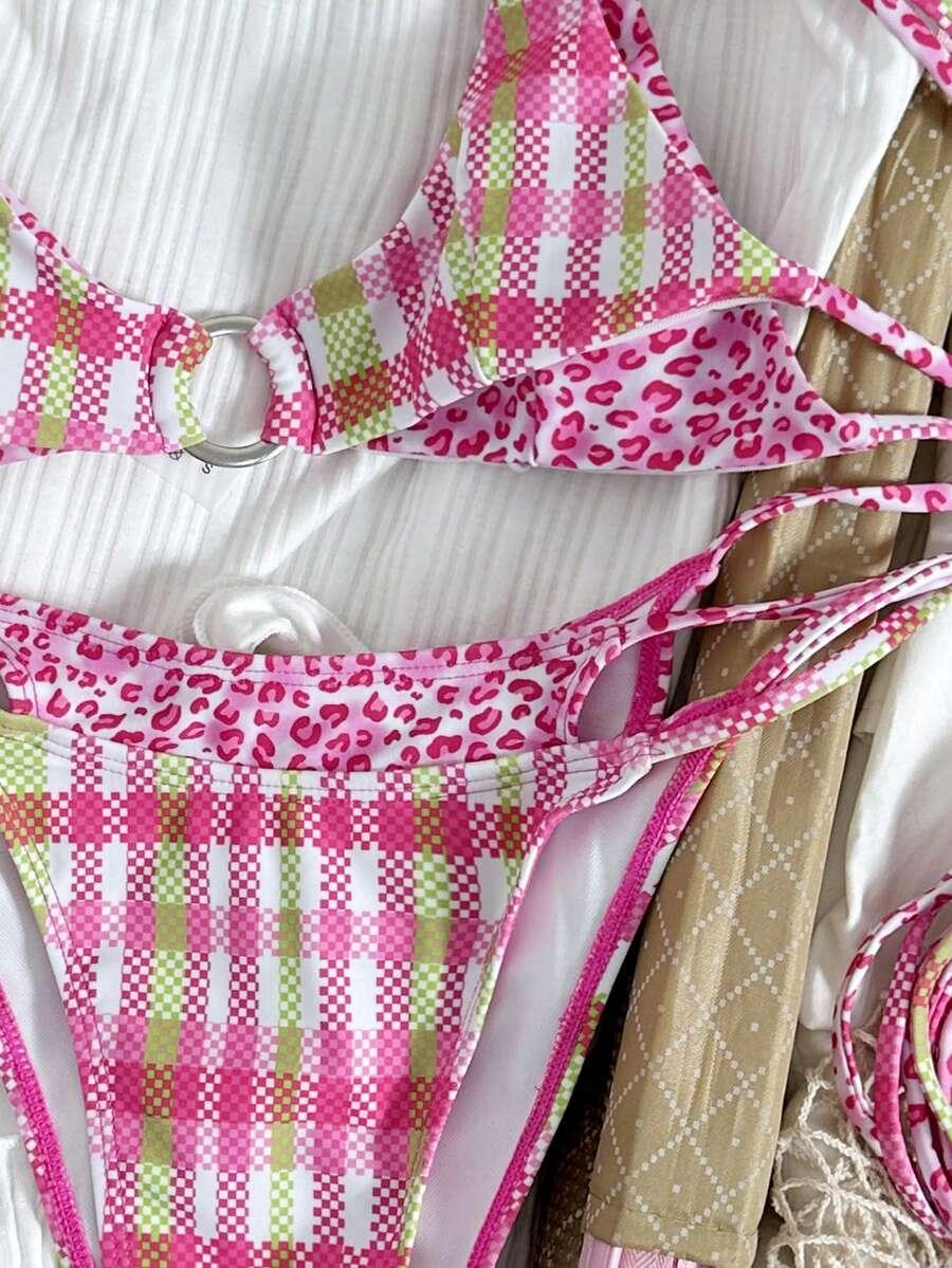SHEIN DWUCZĘŚCIOWY STRÓJ KĄPIELOWY WZÓR S09__L