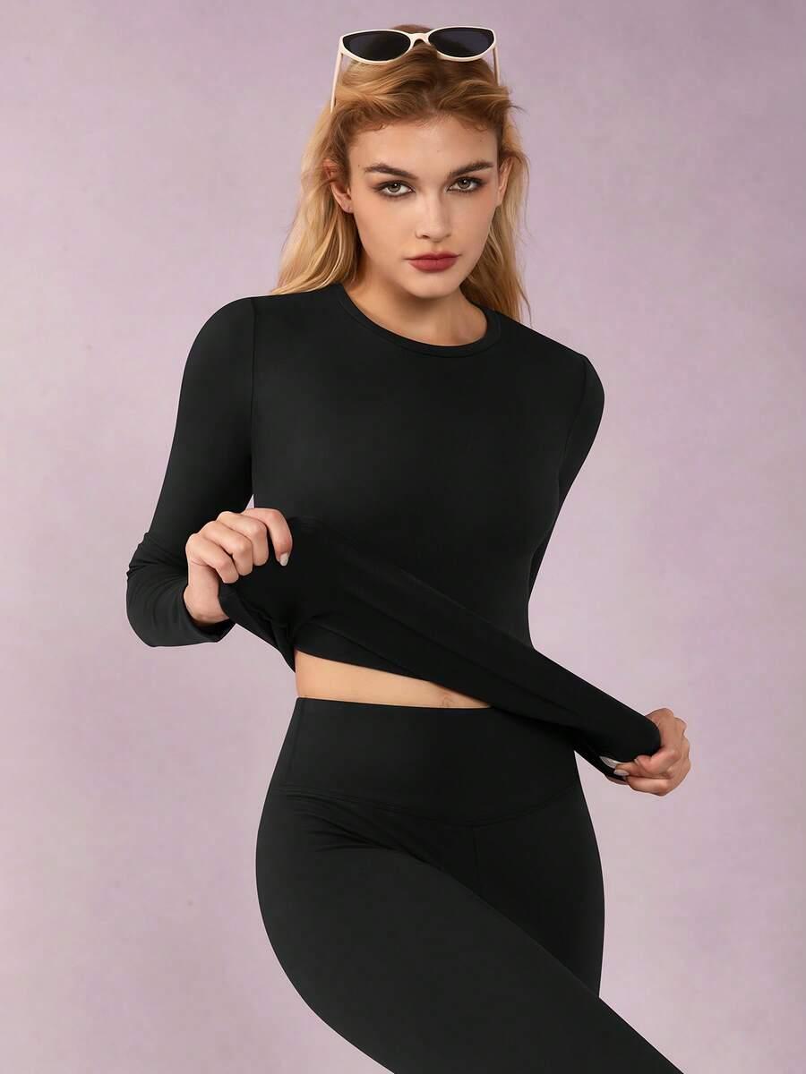 SHEIN KLASYCZNE CZARNE LEGGINSY S06__M