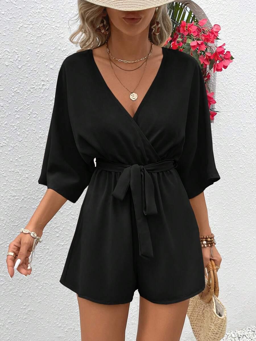 SHEIN CZARNY KOMBINEZON CASUAL S06__M