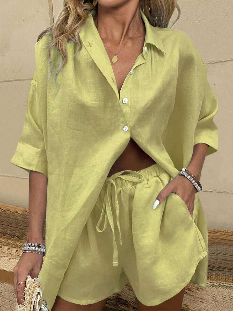 SHEIN KOSZULA SPODENKI KOMPLET S09__L