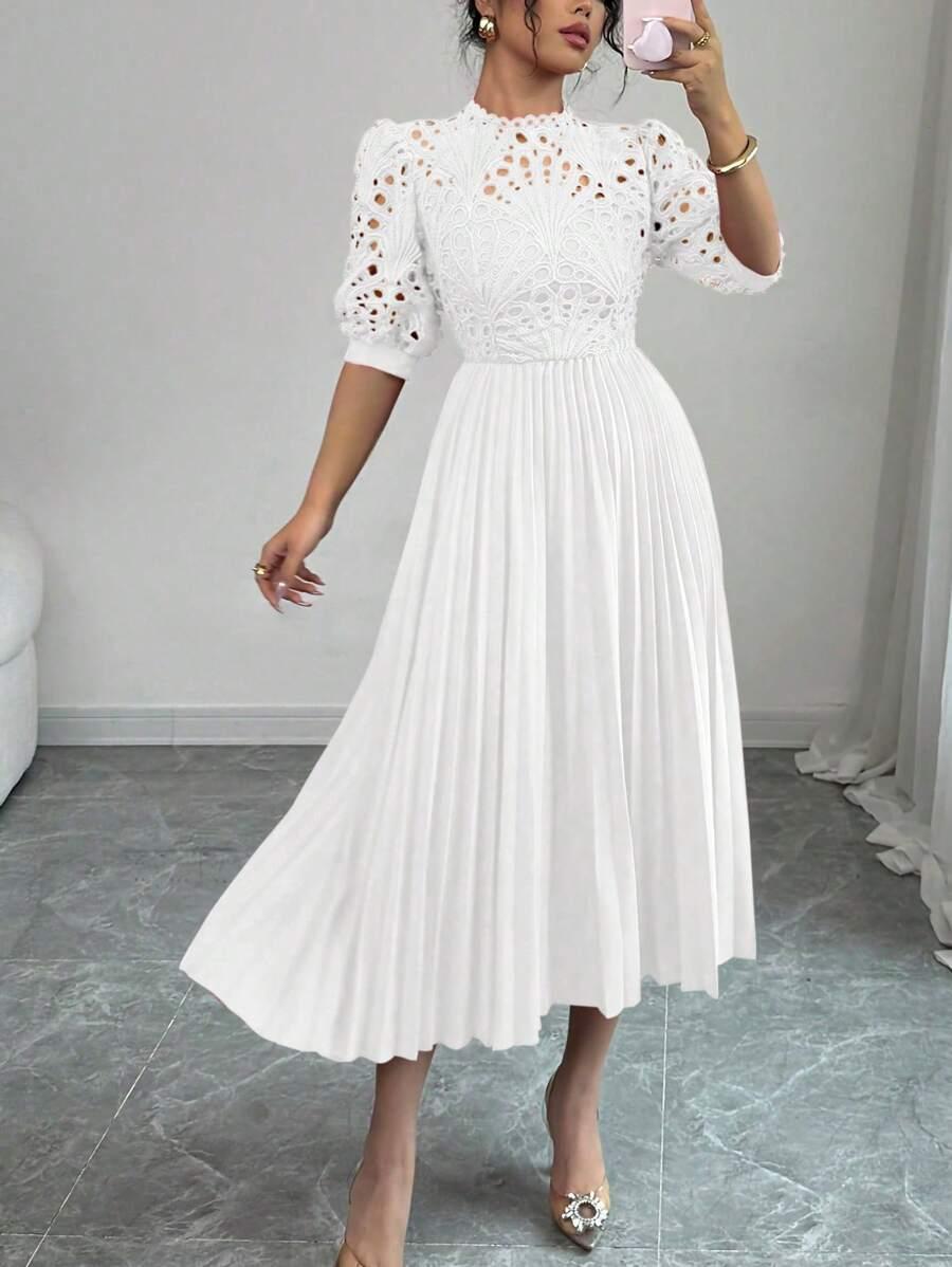 SHEIN BIAŁA PLISOWANA SUKIENKA S06__M