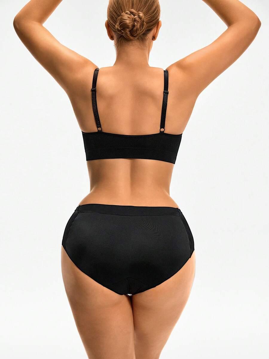 SHAPORA CZARNE MAJTKI MODELUJĄCE BEZSZWOWE PUSH UP S06__M