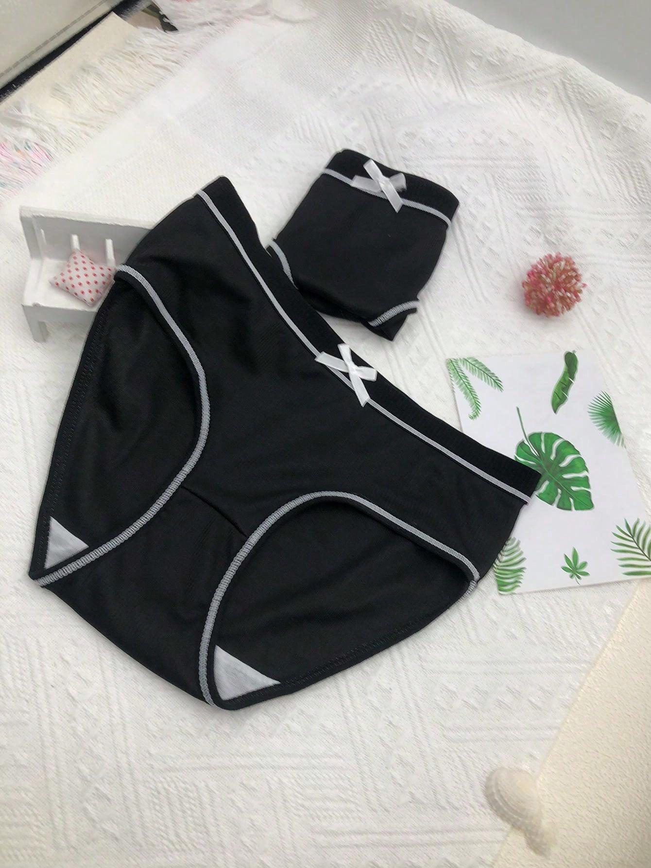 SHEIN CZARNE MAJTKI 4-PACK S06__L
