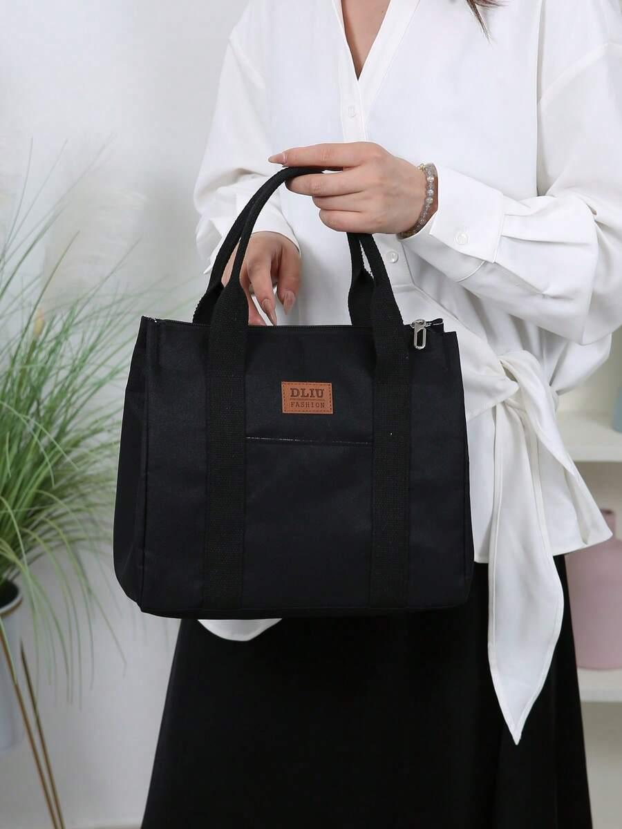SHEIN CZARNA TERMICZNA TORBA S07__28X14X25CM