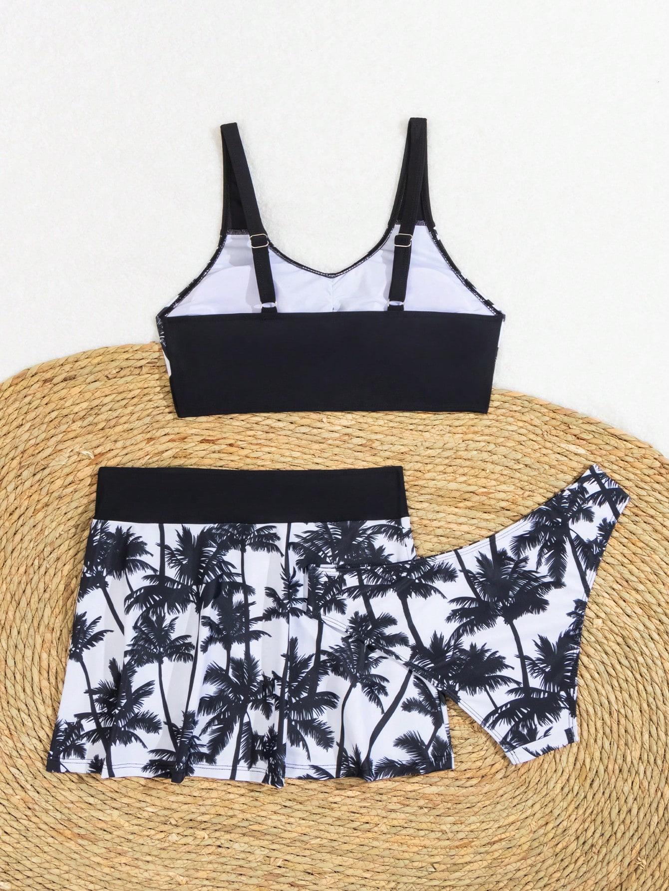 SHEIN DWUCZĘŚCIOWY STRÓJ KĄPIELOWY SPÓDNICA KOMPLET S09__XL
