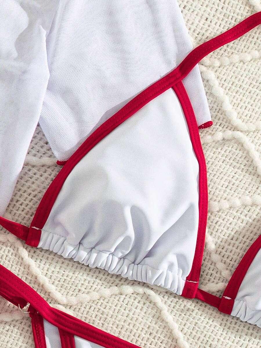 SHEIN DWUCZĘŚCIOWY STRÓJ KĄPIELOWY BLUZKA SPODENKI KOMPLET S09__XL