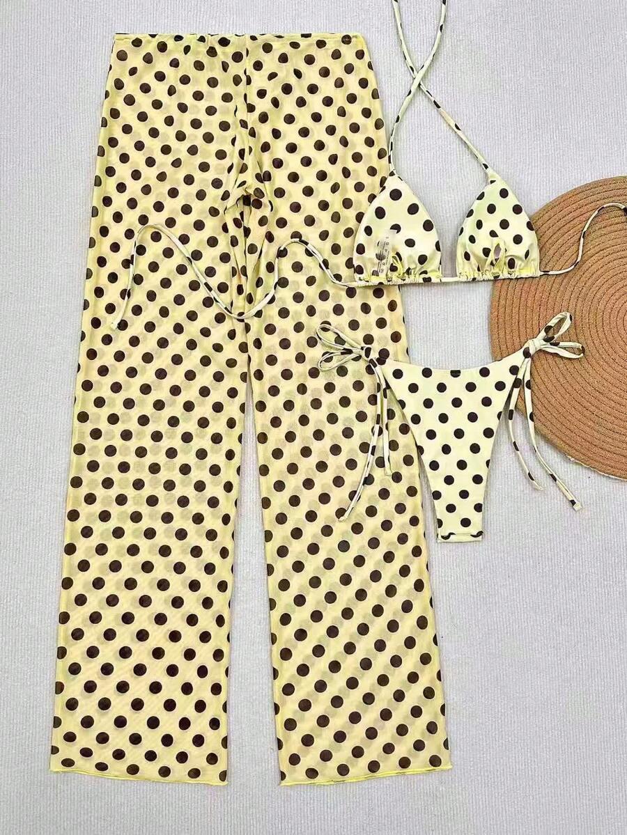 SHEIN DWUCZĘŚCIOWY STRÓJ KĄPIELOWY SPODNIE KOMPLET S09__XS