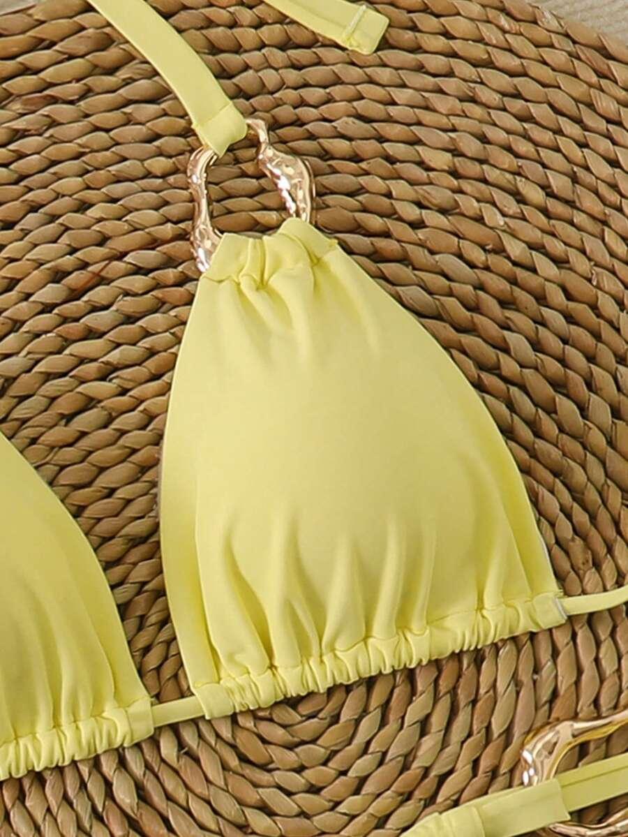 SHEIN ŻÓŁTY STRÓJ KĄPIELOWY S06__S