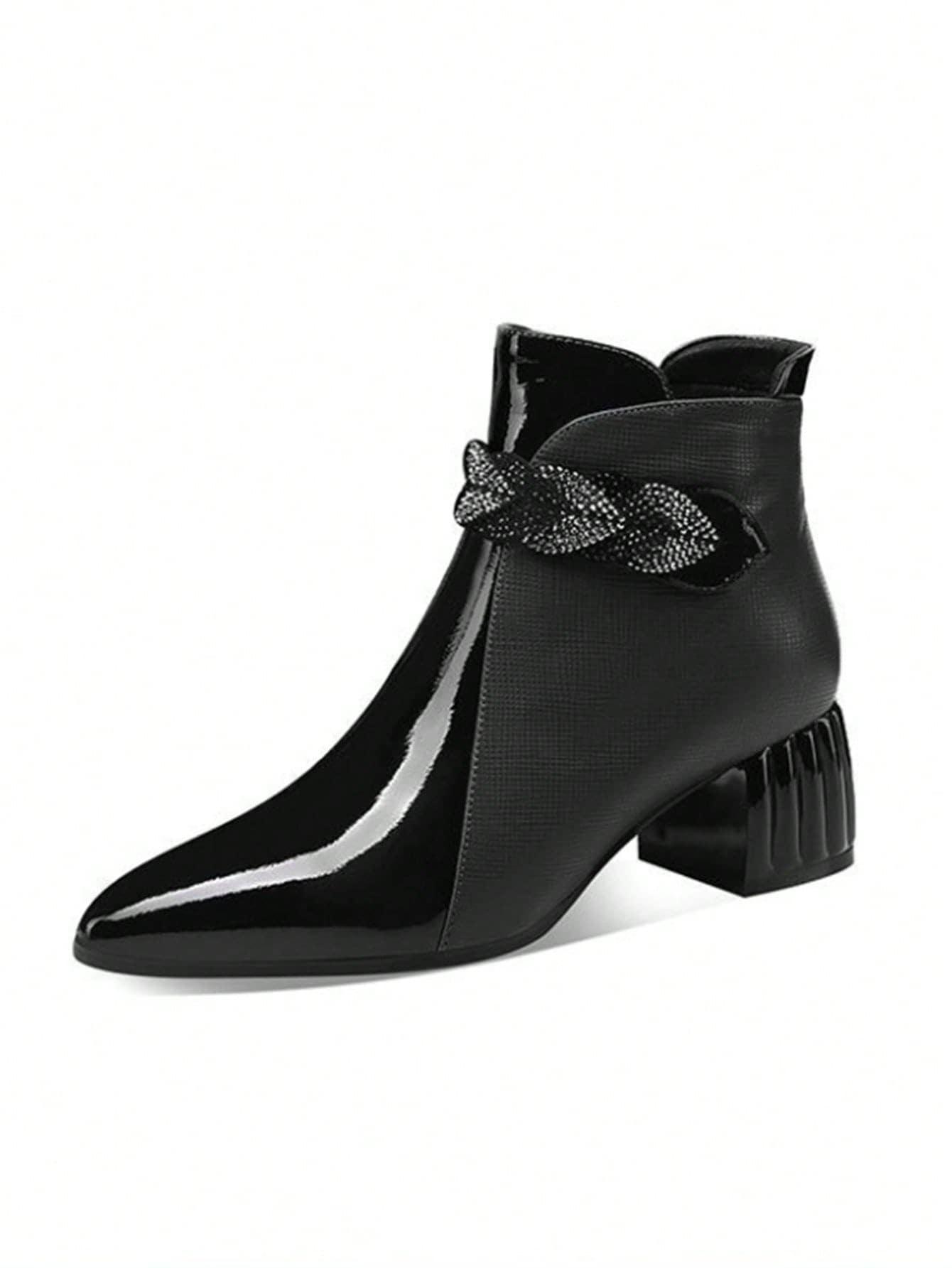 SHEIN CZARNE BOTKI ZAMEK W01__38