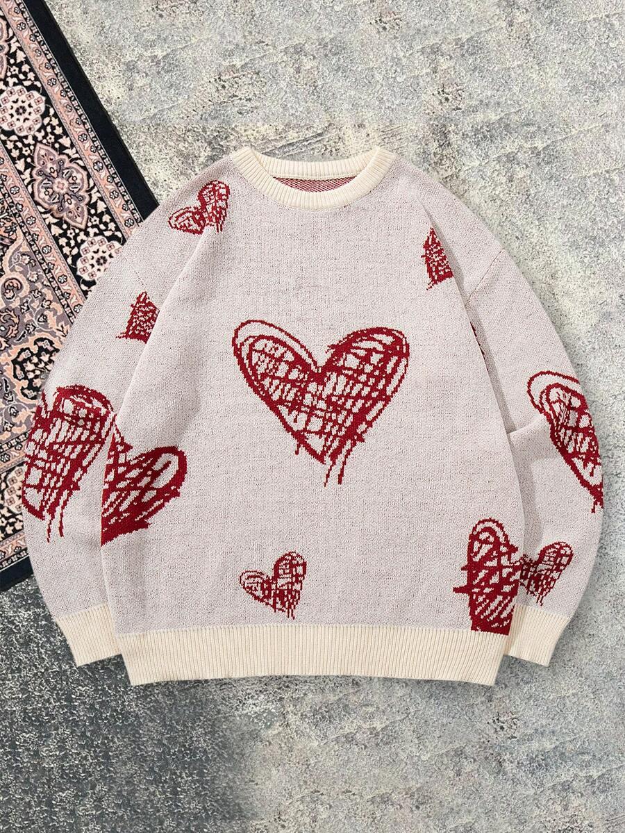 SHEIN SWETER WZÓR SERCA S06__XL