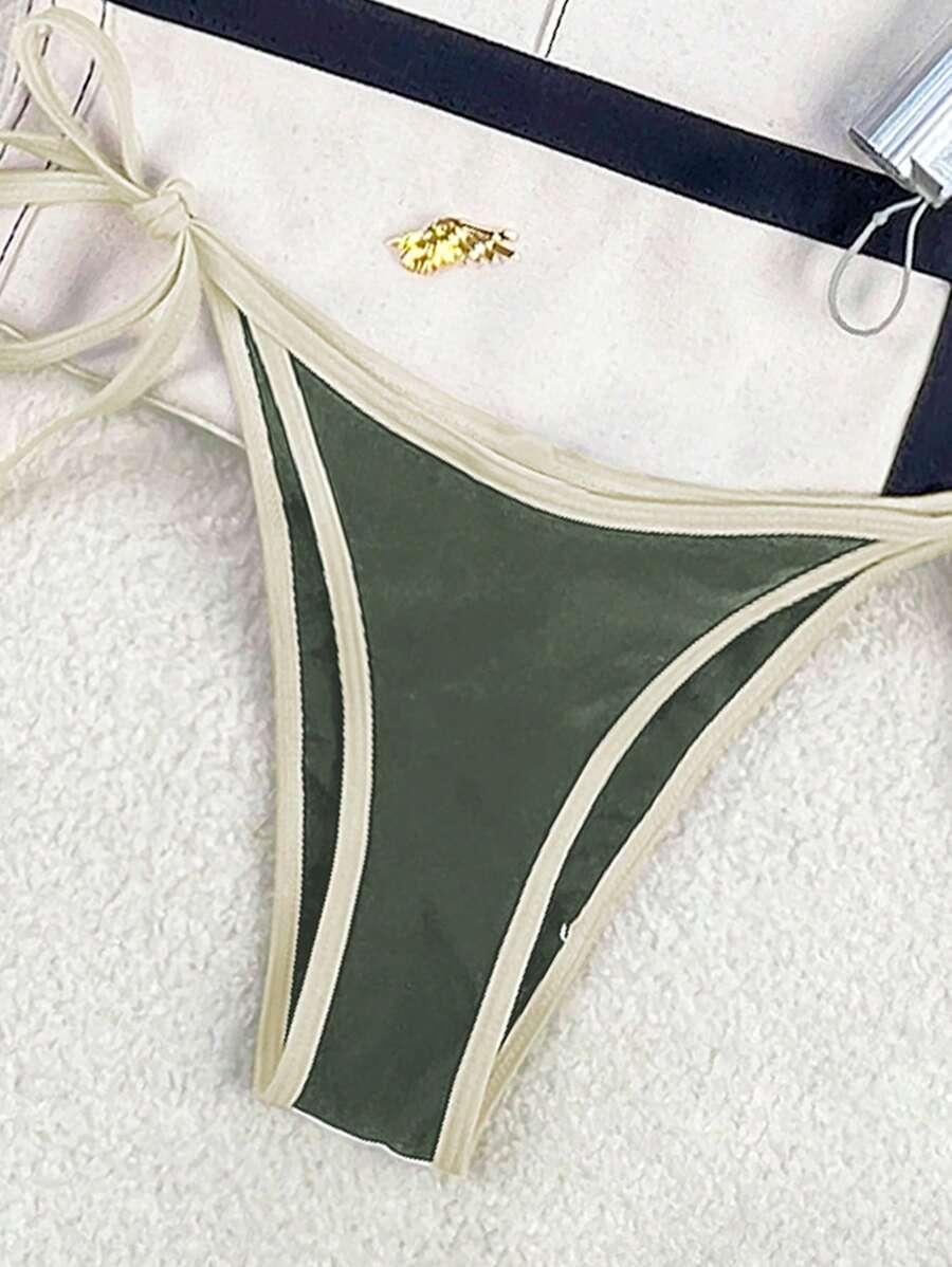 SHEIN ZIELONY DWUCZĘŚCIOWY STRÓJ KĄPIELOWY S09__XS