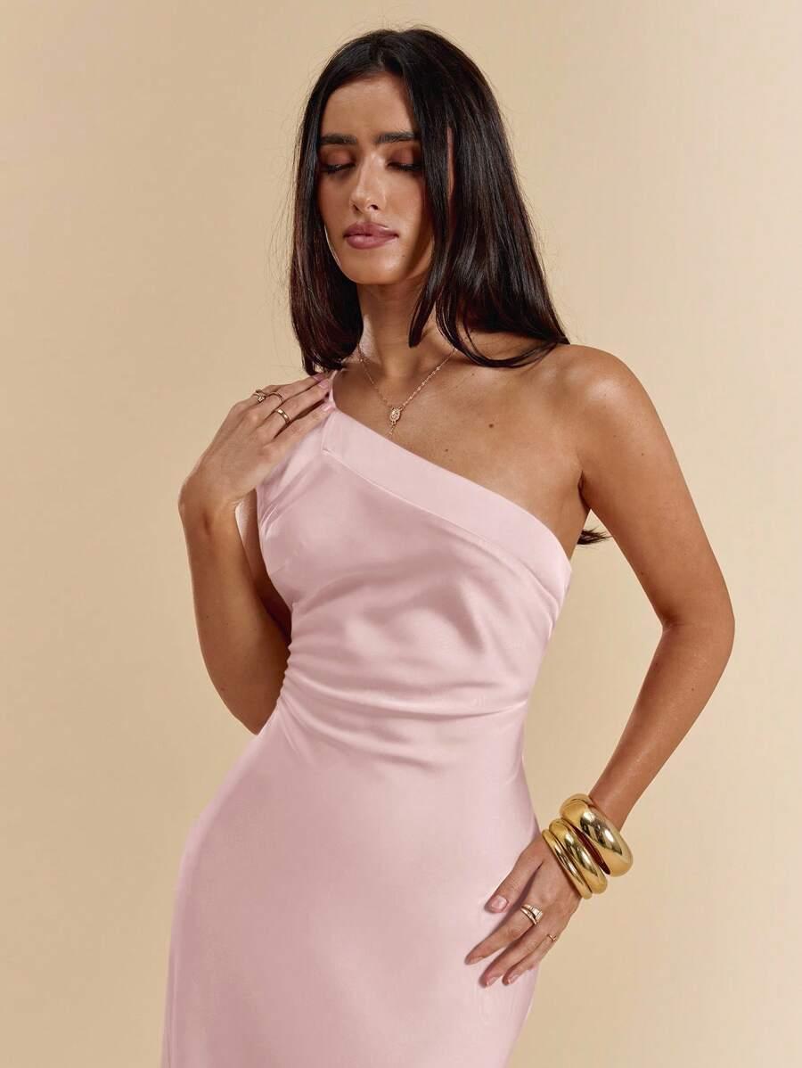 SHEIN RÓŻOWA MAXI SUKIENKA S06__S