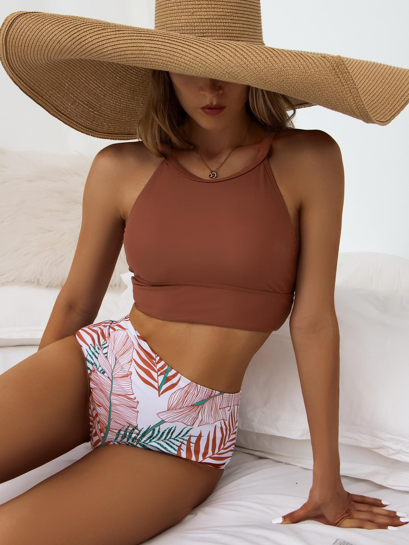 SHEIN DWUCZĘŚCIOWY STRÓJ KĄPIELOWY WZÓR S09__M