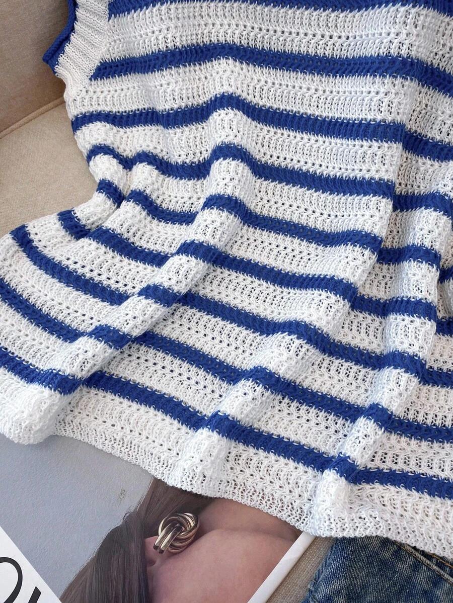 SHEIN DZIANINOWA BLUZKA W PASKI S06__XXL