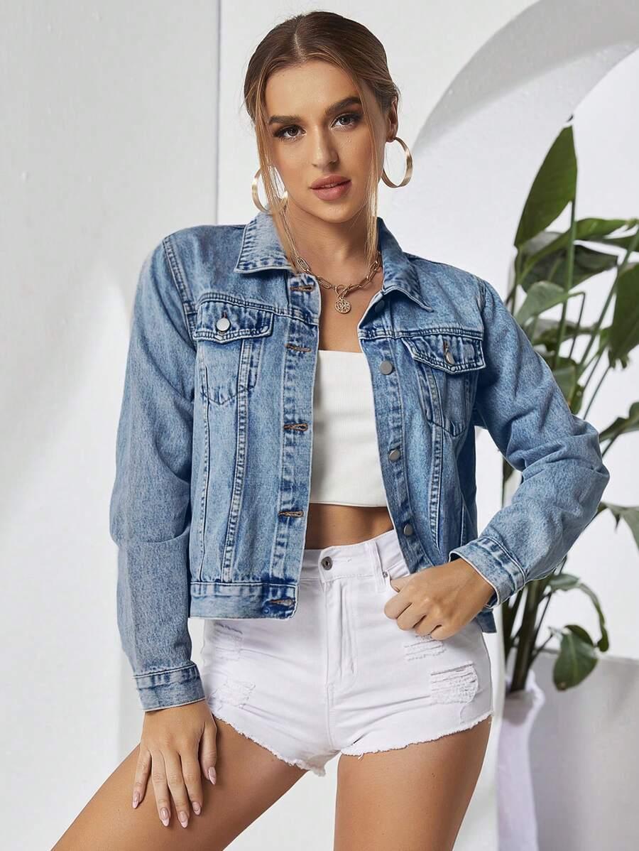 SHEIN NIEBIESKA KURTKA JEANS S06__L