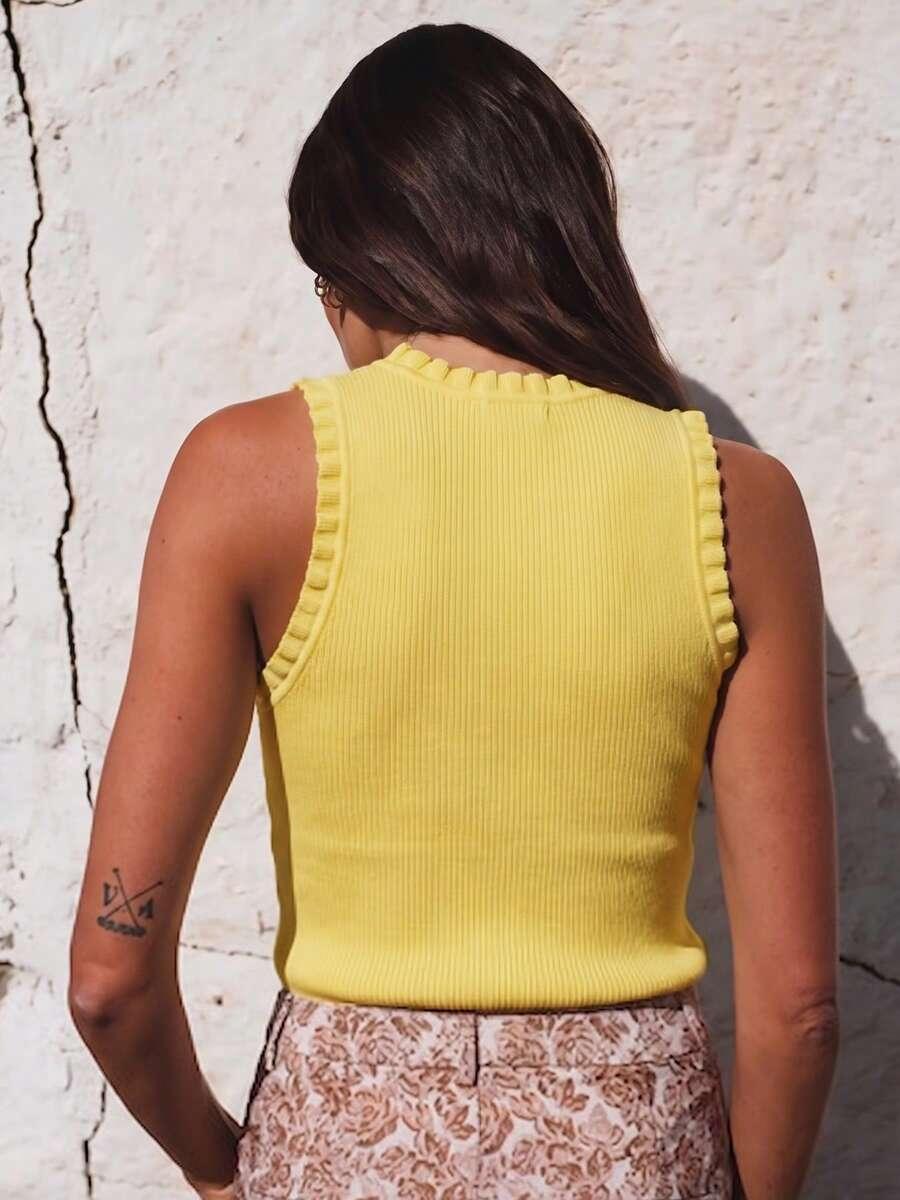 SHEIN ŻÓŁTY TOP PRĄŻKI S06__XS