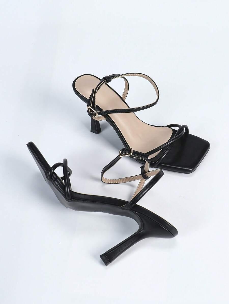 SHEIN CZARNE SANDAŁY OBCAS S06__36