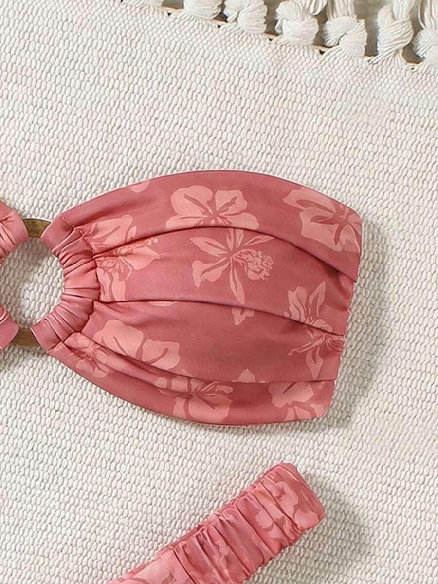 SHEIN STRÓJ KĄPIELOWY DWUCZĘŚCIOWY PRINT S09__L