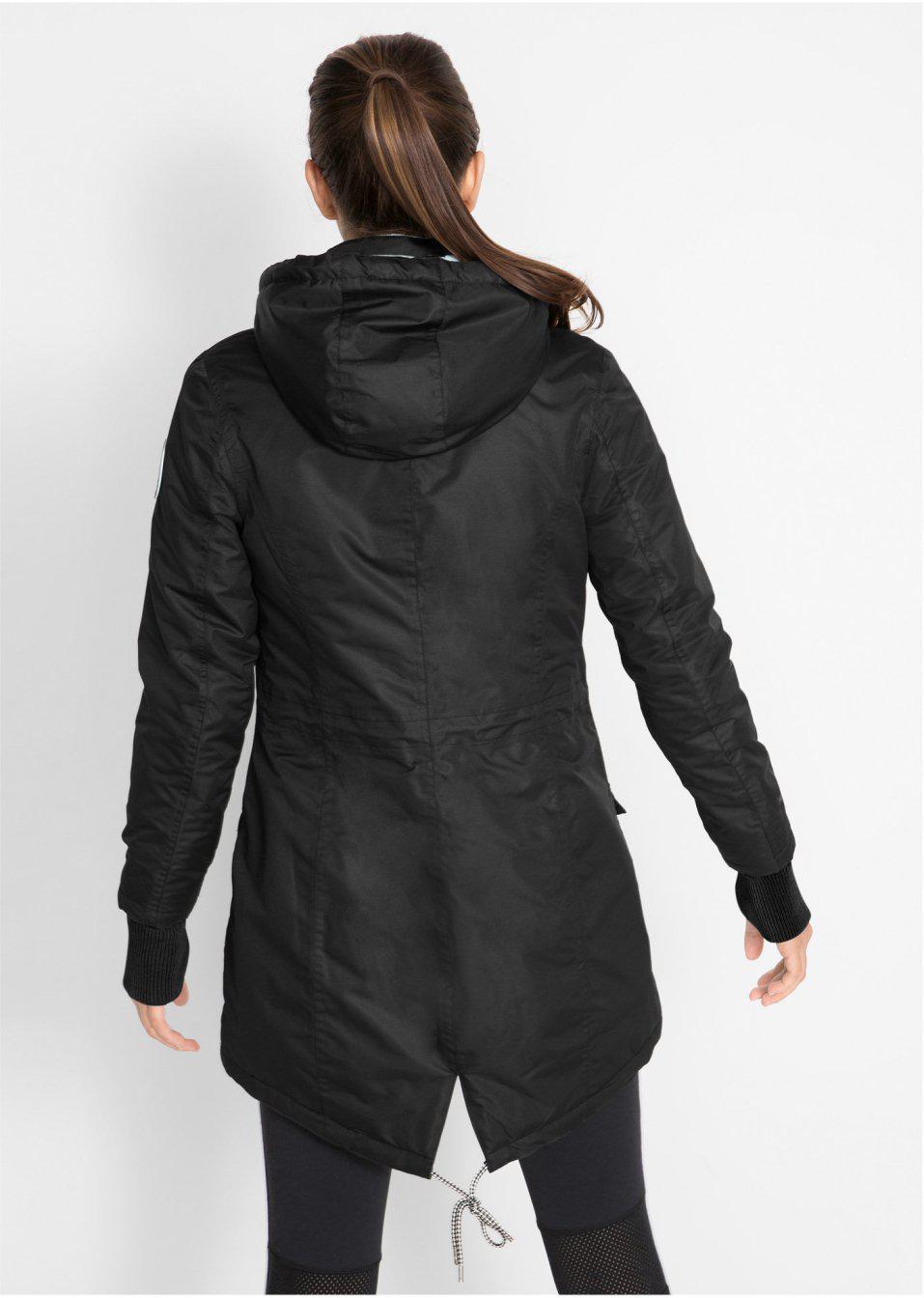 CZARNA KURTKA PARKA KAPTUR W01__XXL