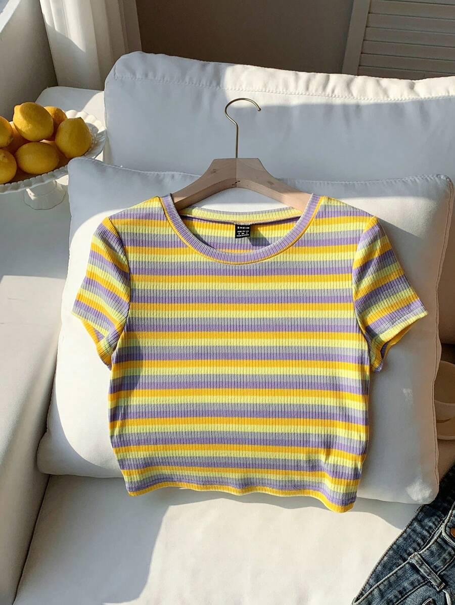 COMFORTCANA BLUZKA WZÓR PASKI S06__S